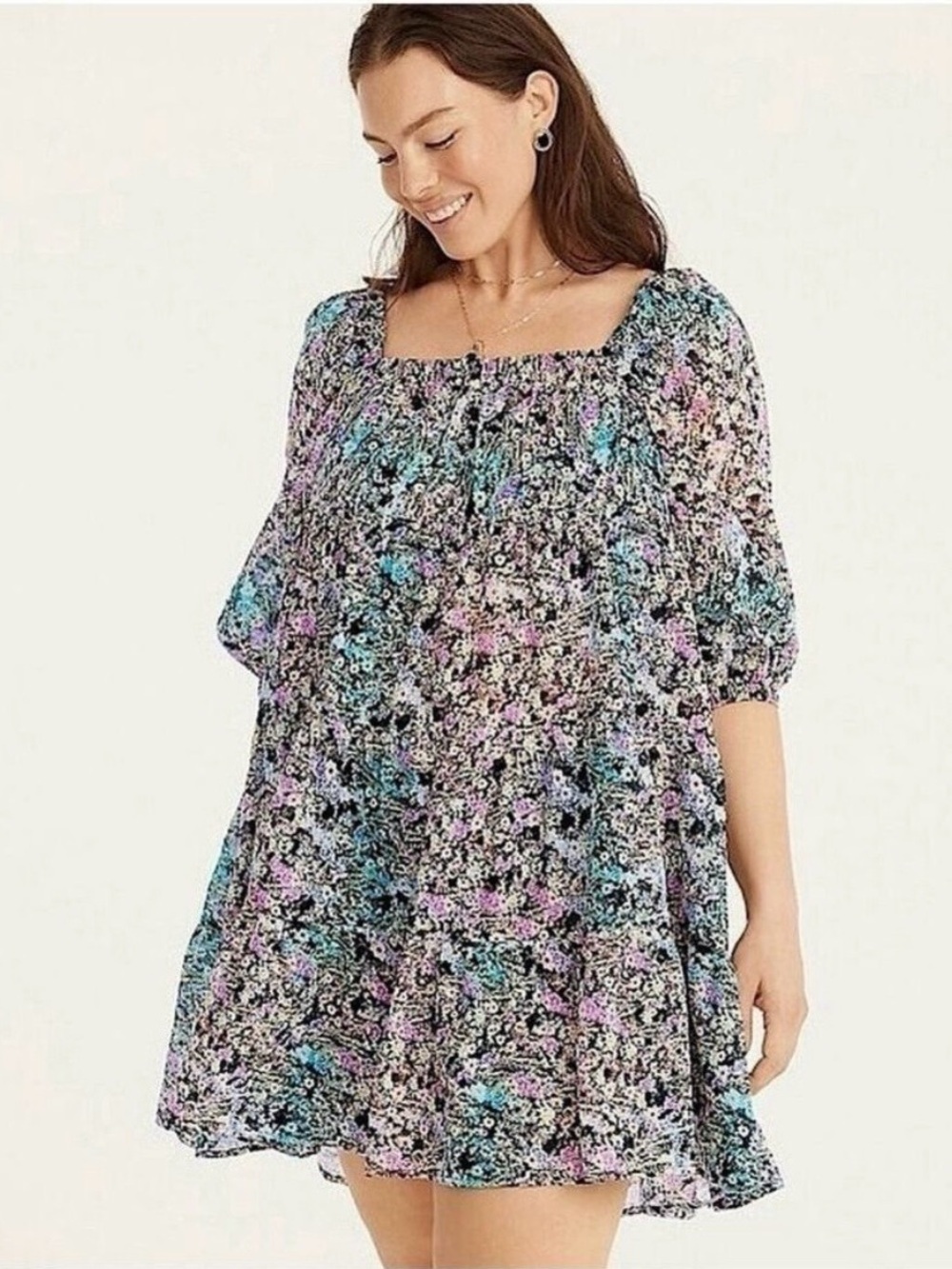 J. Crew Puff Sleeve Beach Dress